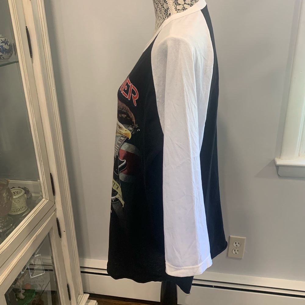 Tultex Black and White Foreigner Farewell Concert Tour Jersey 3/4 Sleeves - Picture 3 of 10